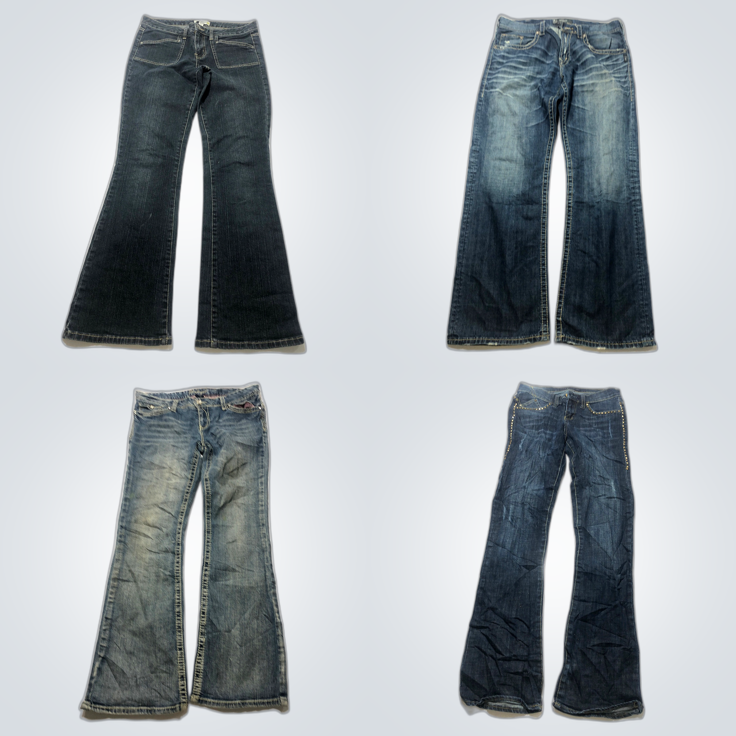 Pacote de Jeans Levemente Usados - 7 Pares, Marcas..