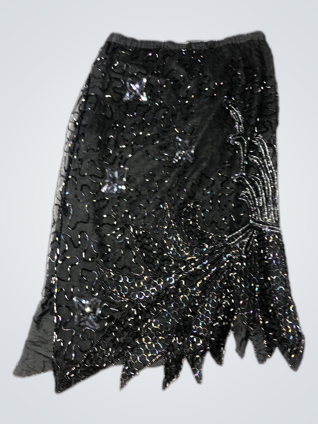 Black Sequined Skirt