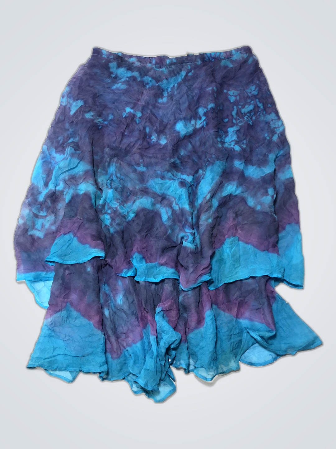Jupe tie-dye bleue et violette