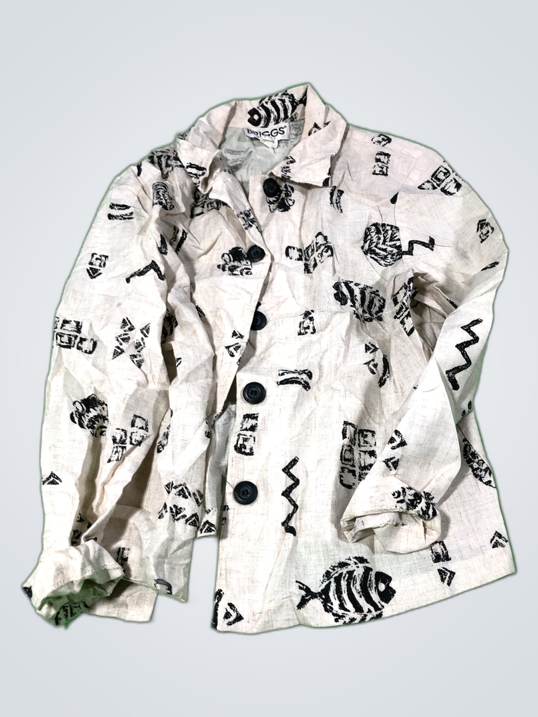 Briggs Petite Fish Pattern Shirt