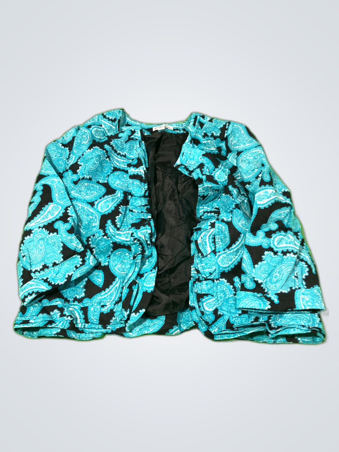 Kim Rogers Petite Blau Paisley Blazer