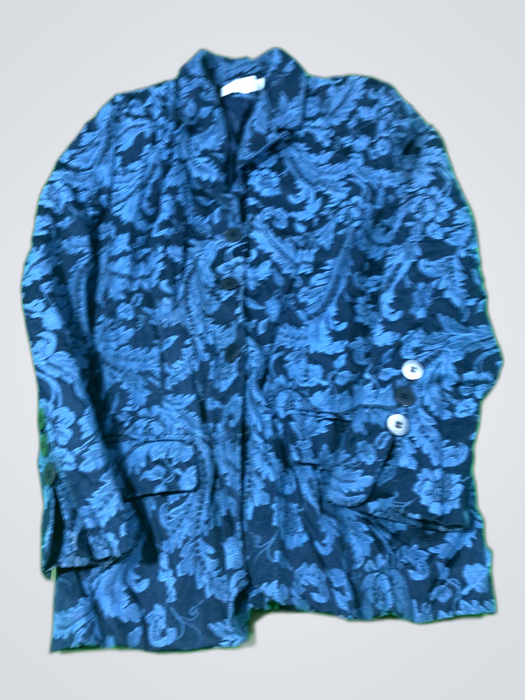 Blaue Blumenjacke