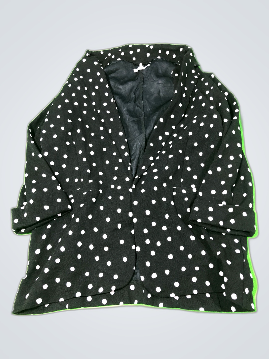 Schwarze Polka-Dot-Bluse