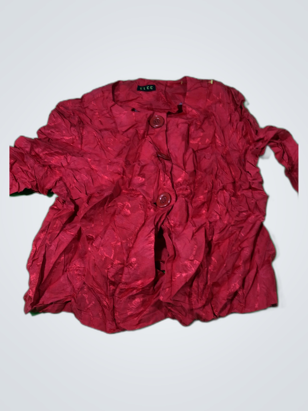 ELC Rote zerknitterte Bluse