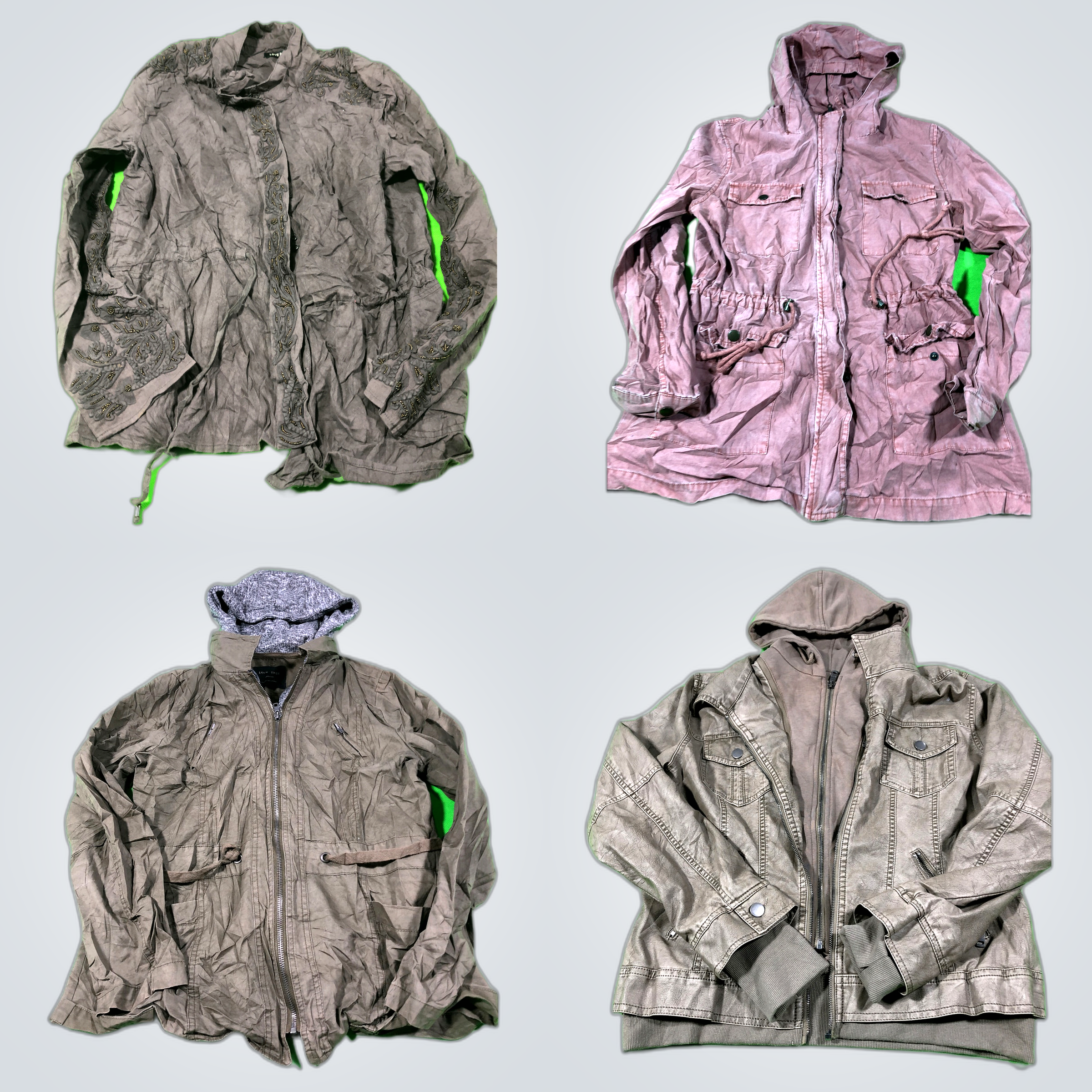 Leather & Hooded Jacket Bundle - Wilsons, Coalitio..