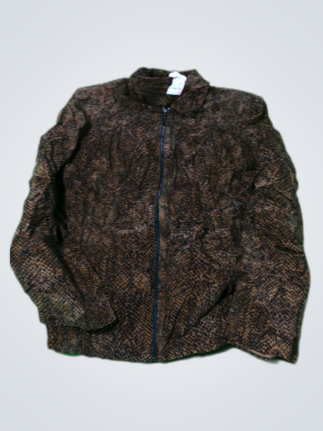 Leopardenmuster Reißverschlussjacke