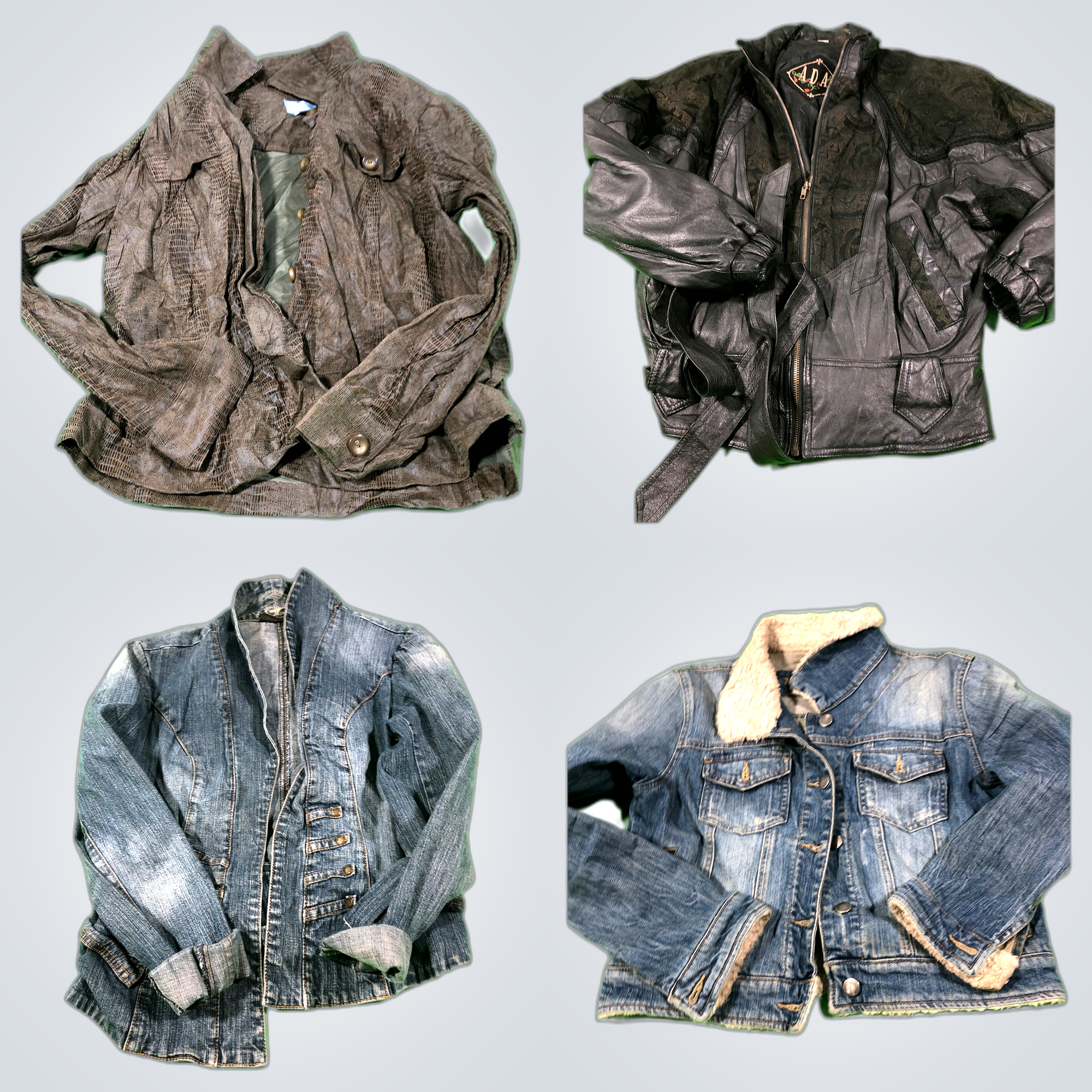 Denim & Leather Jacket Bundle St. John's Bay CHICO..