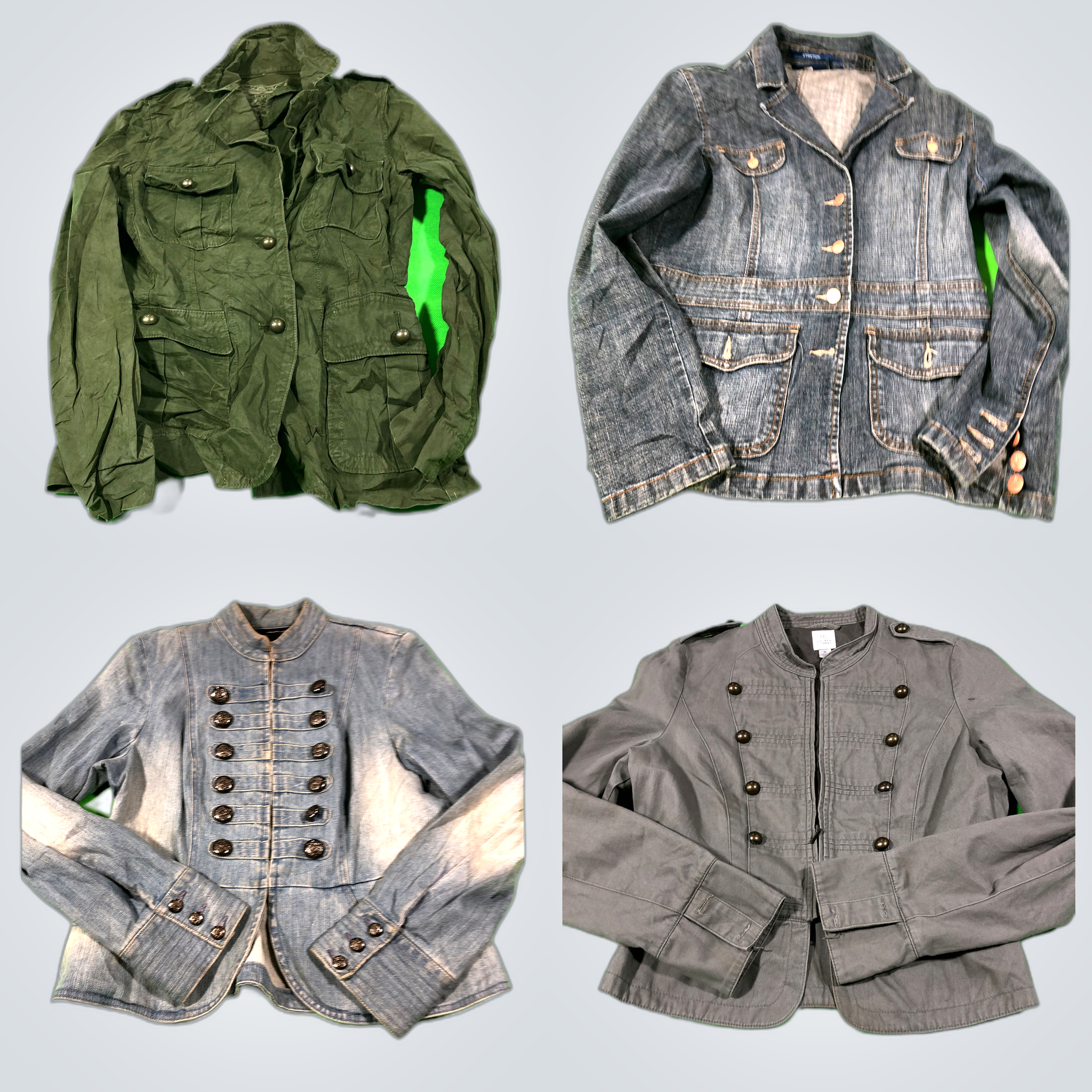 Jeanstar & Mudd Denim & Military Jacket 7-Piece Bu..