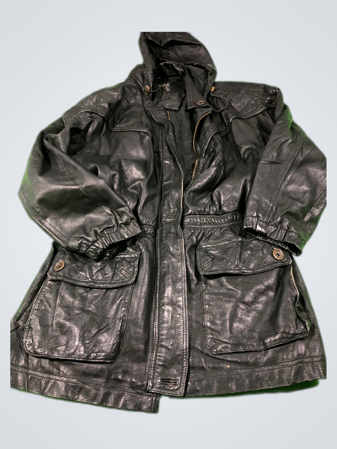 Cosa Nova Leather Hooded Jacket