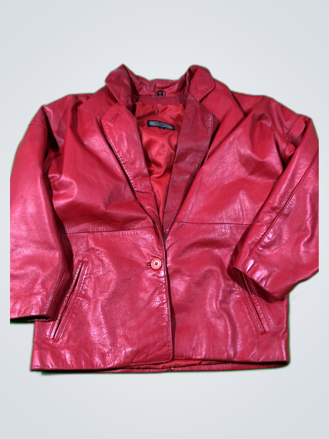 J.Jill Red Leather Jacket