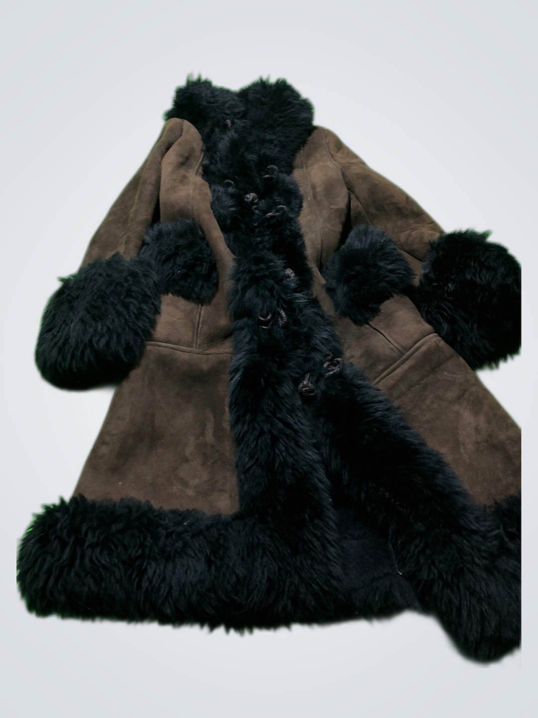 Veste en fourrure brune