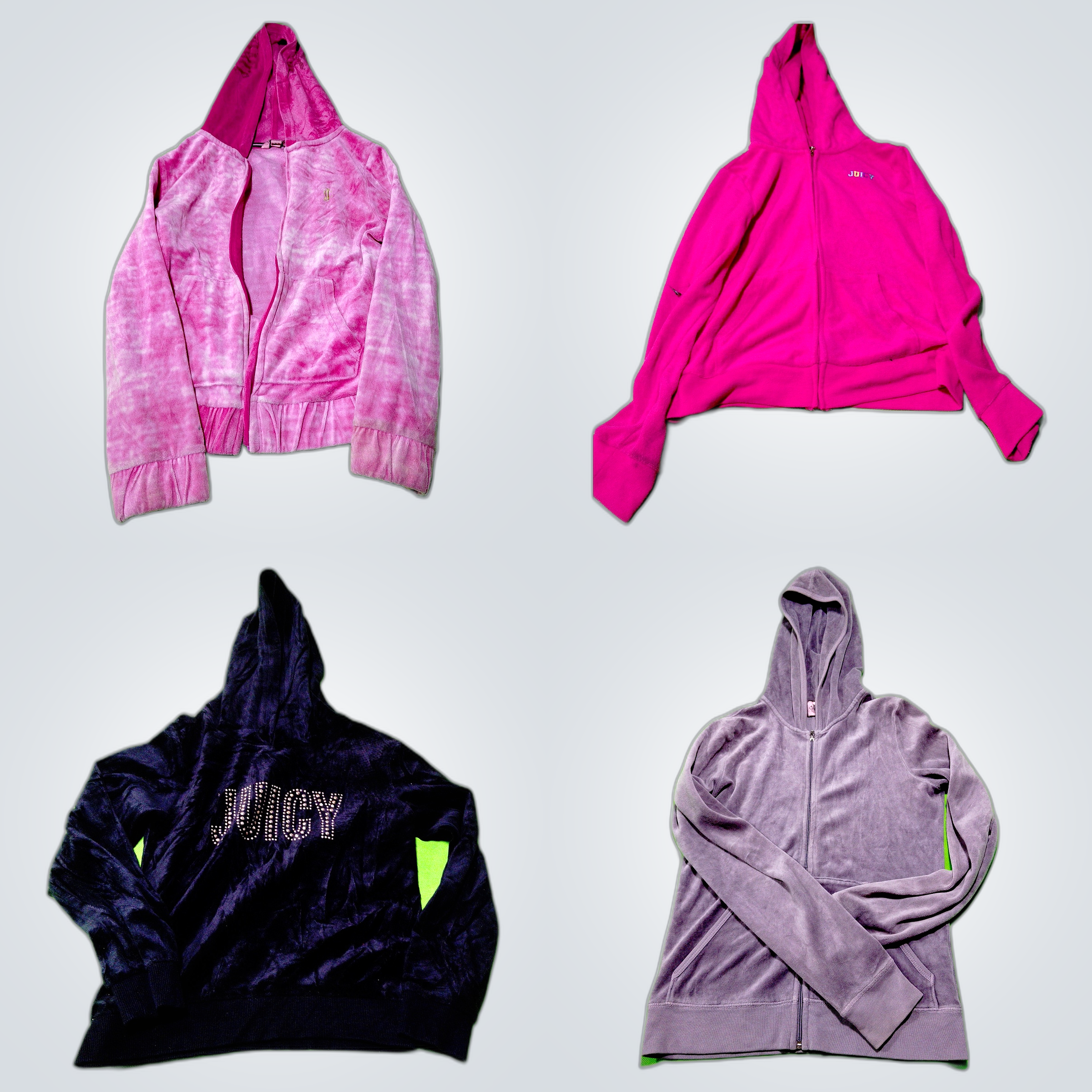 Juicy Couture Hoodie Bundle 10-Pack Velour & Solid..