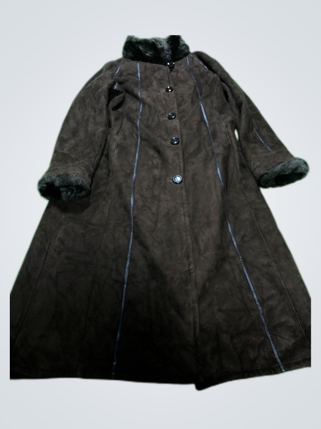 Brown Fur-Lined Coat