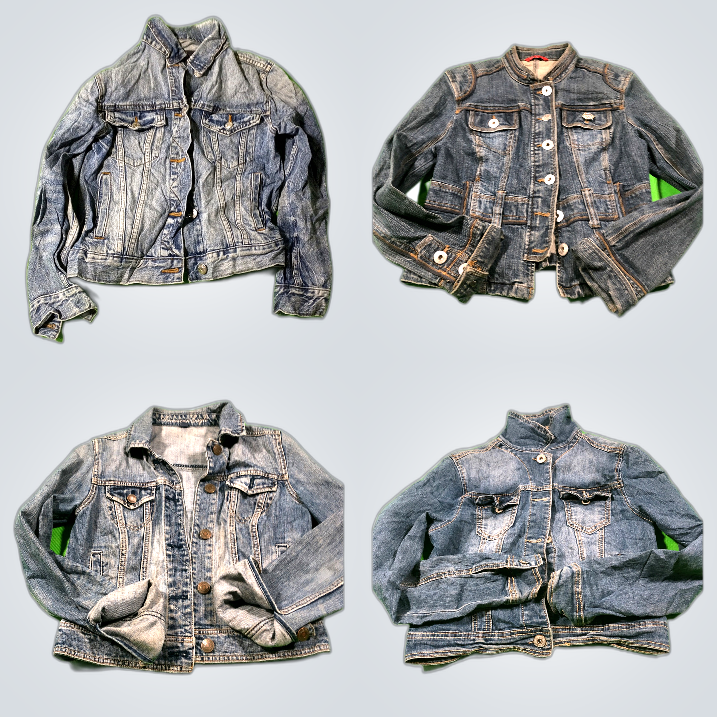 Jaqueta de Denim Y2K Racer