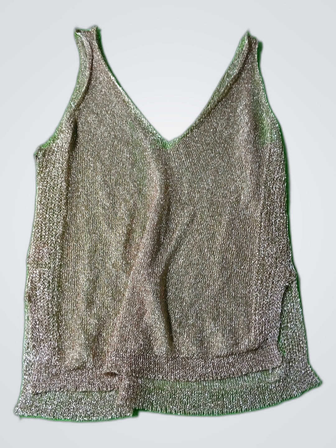 Camisa Regata Tricô Cinza