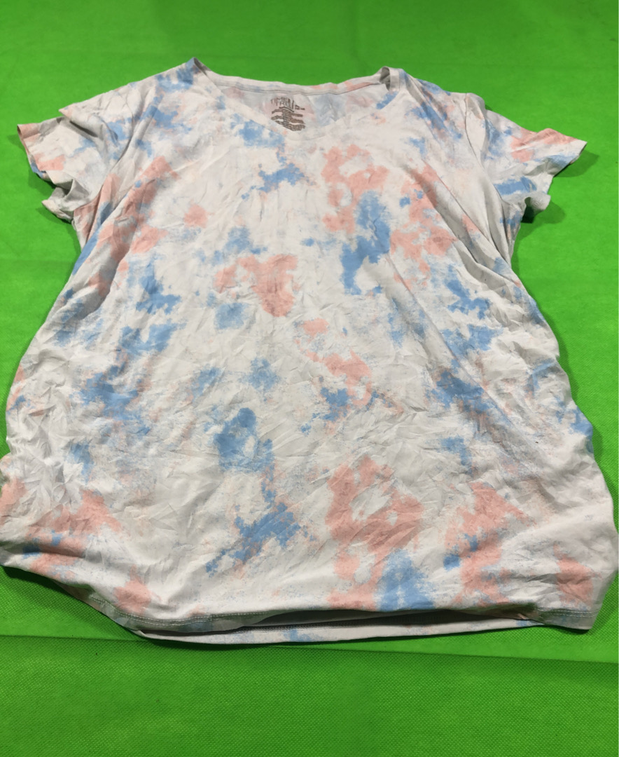 Time & Tru XL Maternity Tie-Dye Short Sleeve Top