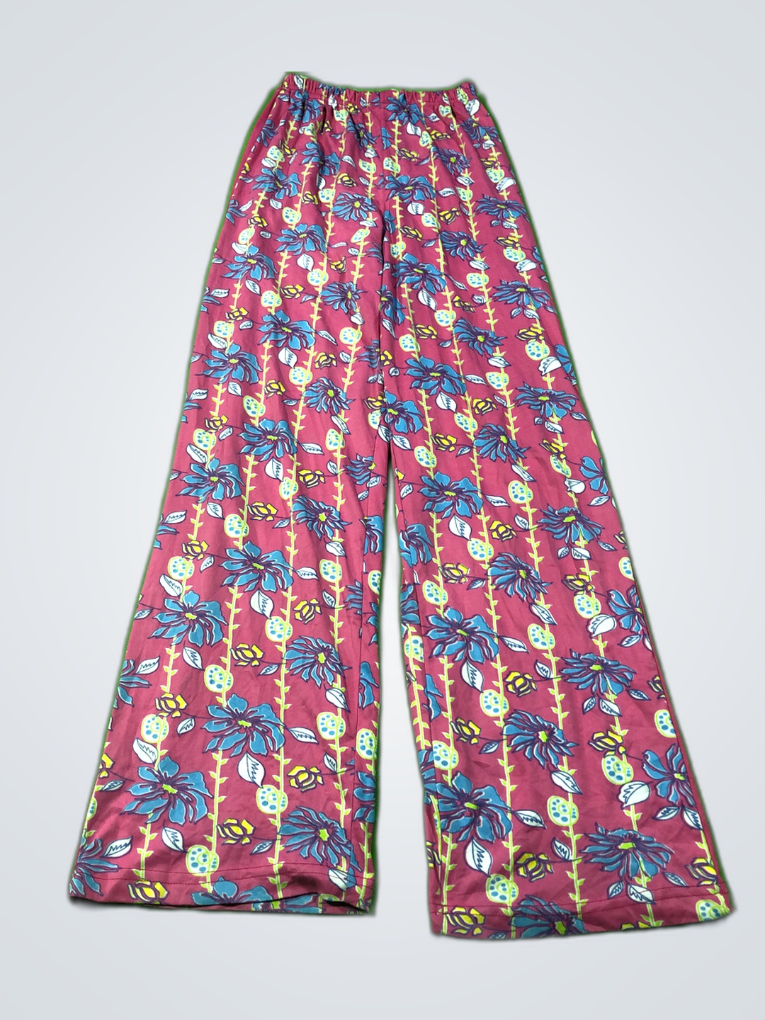 Pantalones de pierna ancha con estampado floral