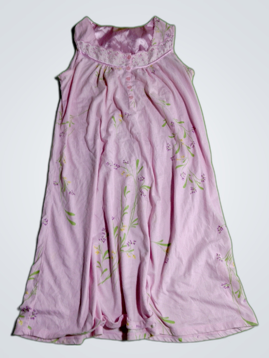 Unbranded Pink Floral Embroidered Sleeveless Dress