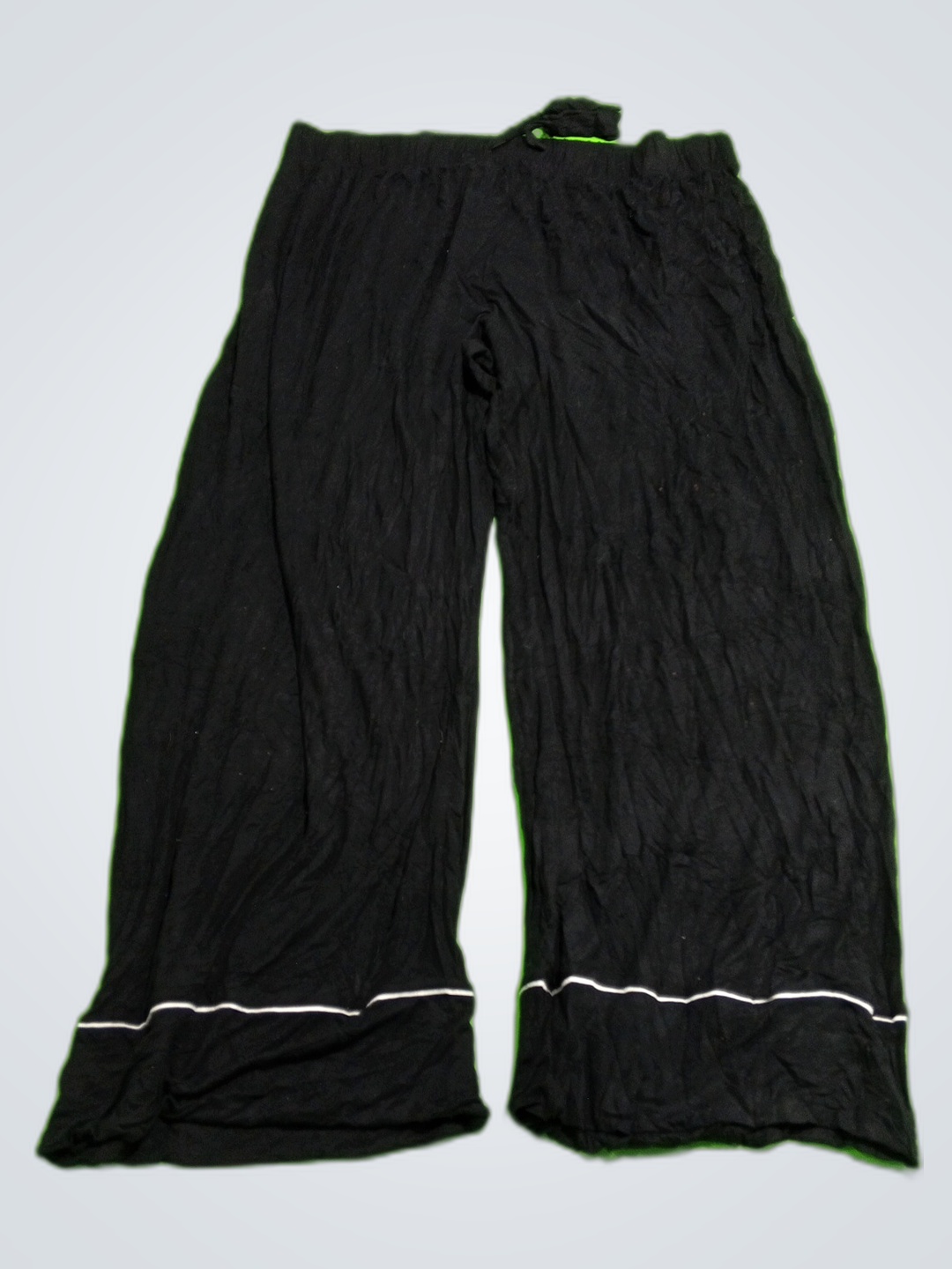 Déesse Lingerie Black Canvas Wide-Leg Pants