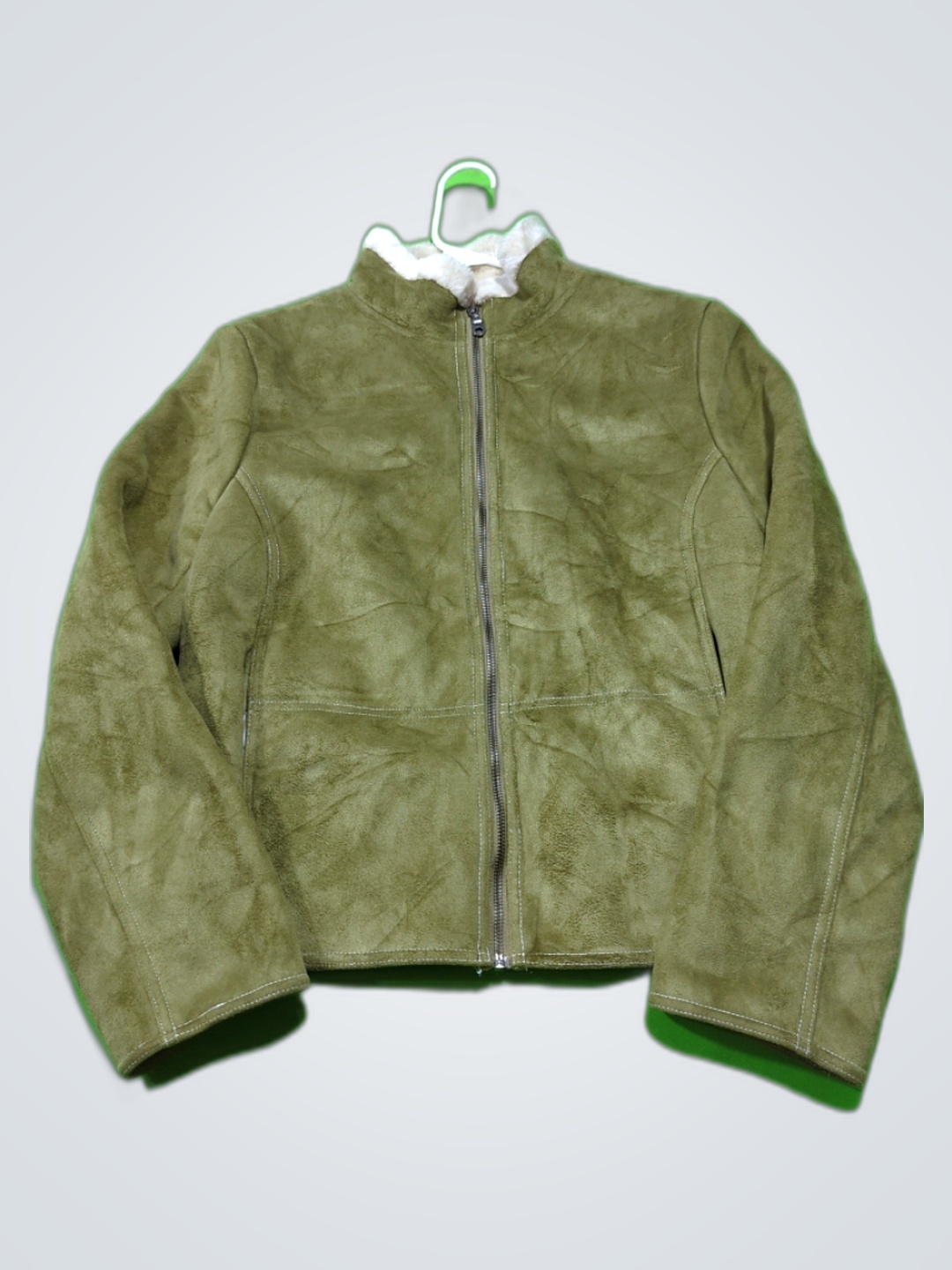 B.U.M. Equipment Suede Jacket with Fur Collar