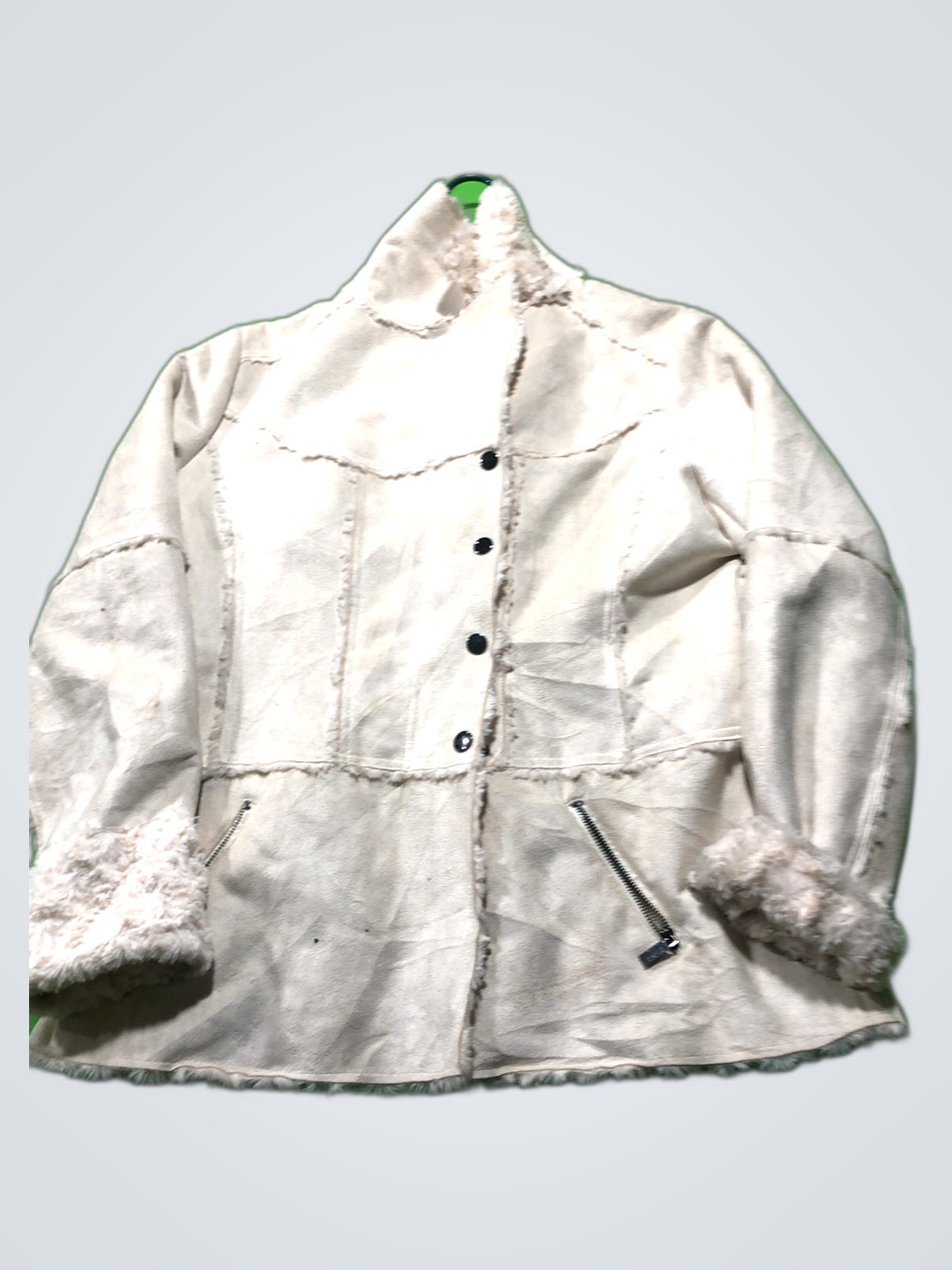 Sugarfly White Faux Fur Jacket