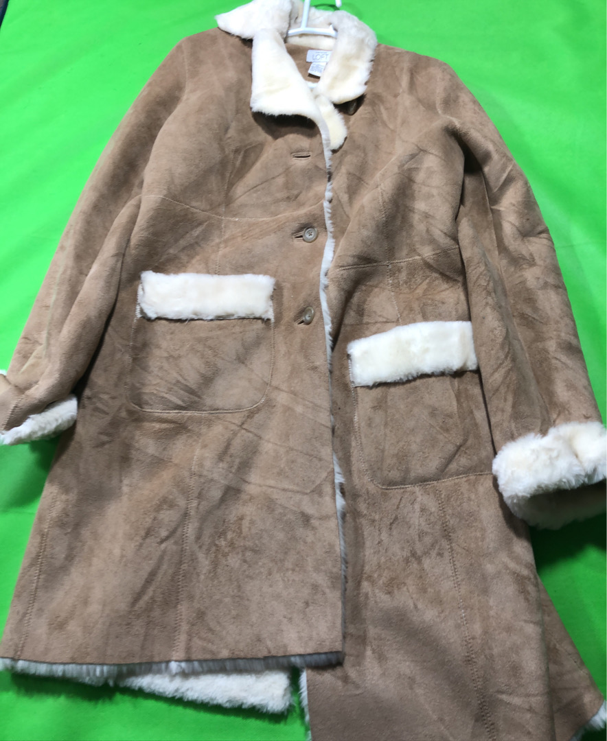 Tan Faux Fur-Lined Coat