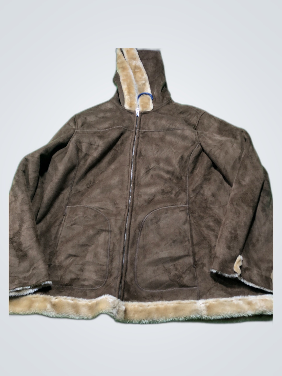 Jaclyn Smith Brown Faux Fur Jacket
