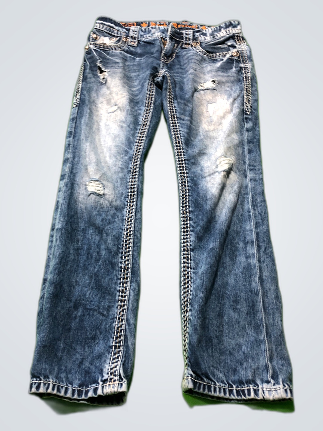 Rock Revival Bootcut Distressed Jeans