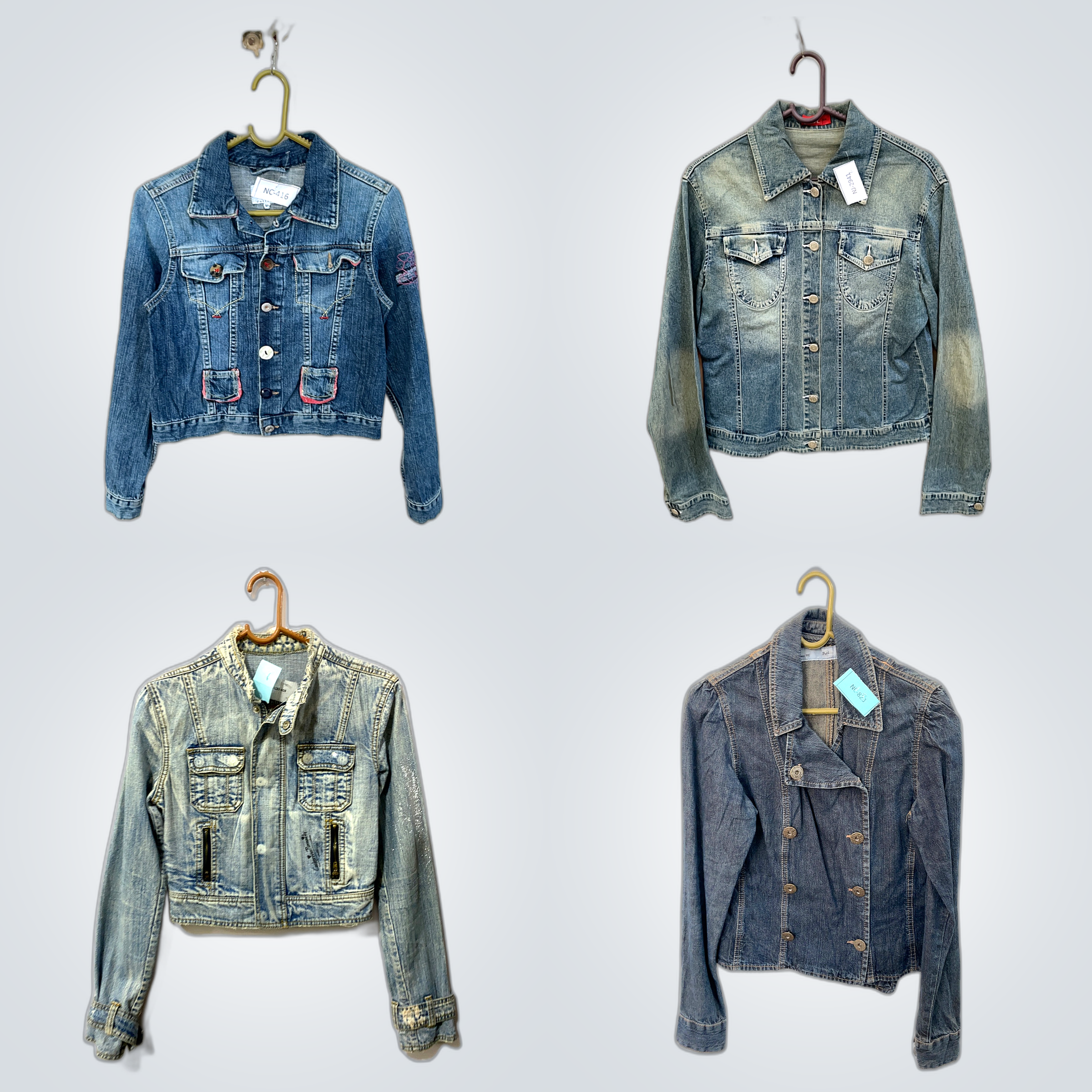 Y2K Denim Militärjacke