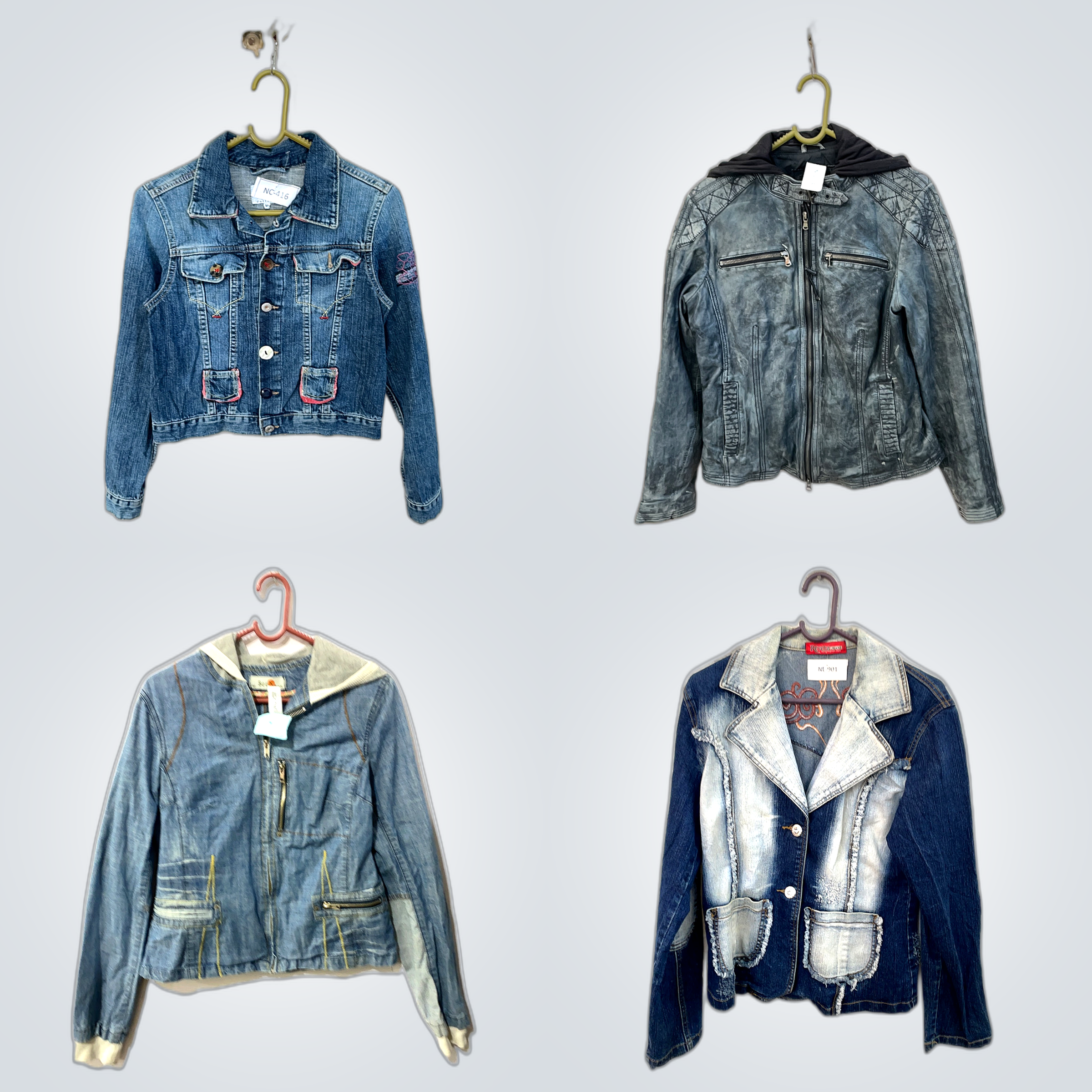 Ensemble de vestes en denim Y2K