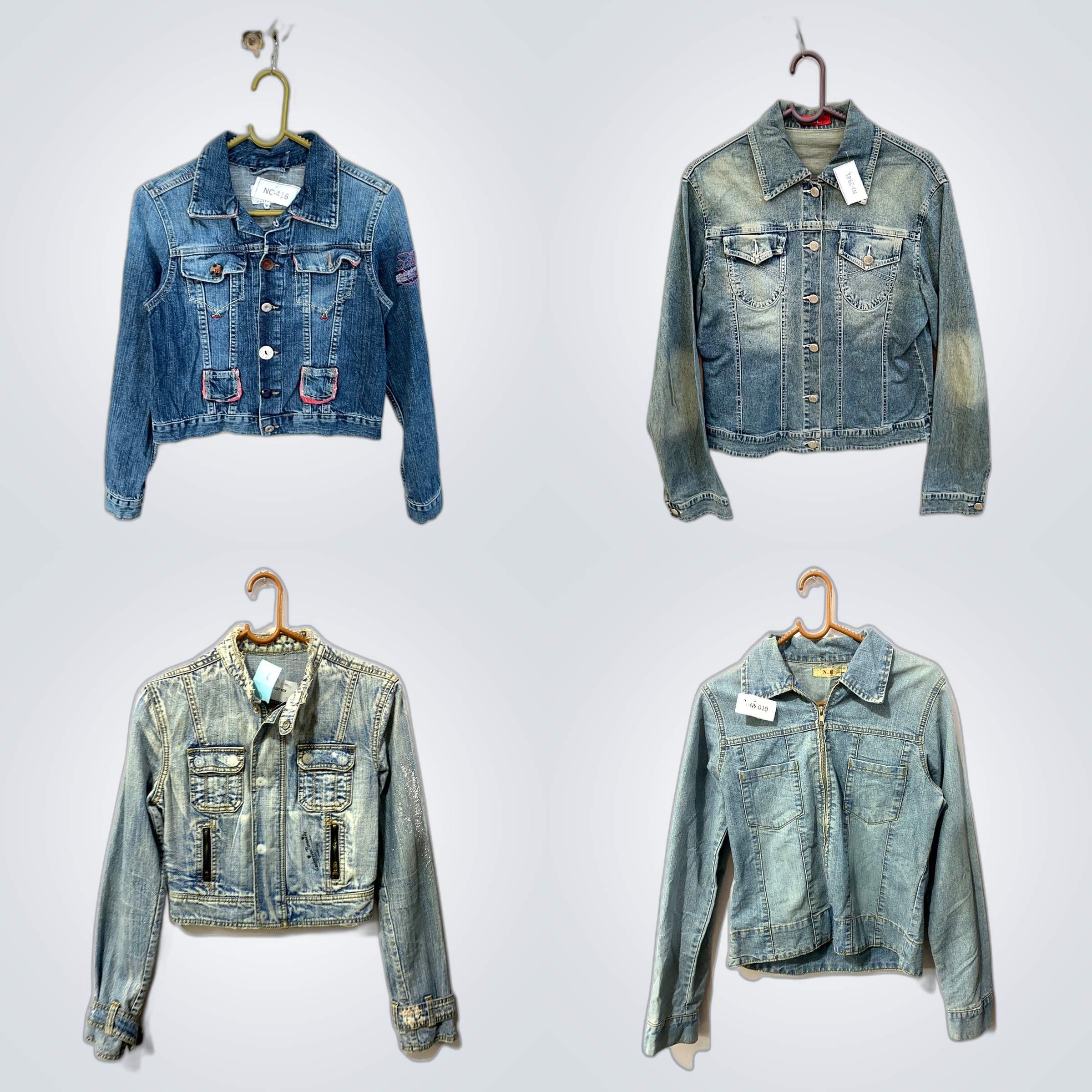 Y2K Denim Militärjacke