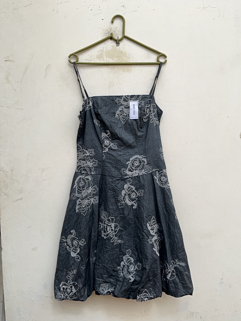 Vestido Mini Floral Preto