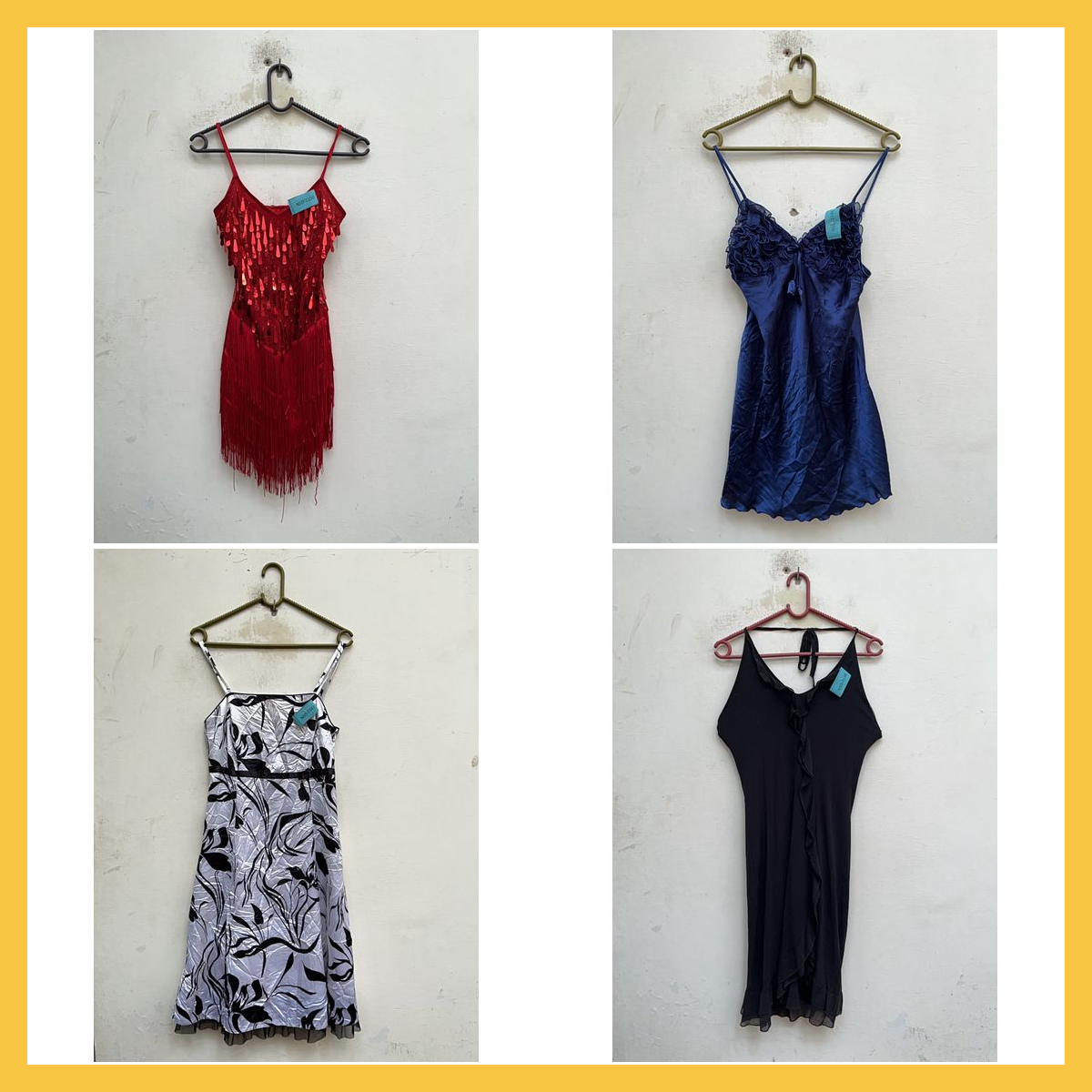 Ensemble de Mini Robe & Robe Slip 7pcs Satin Dente..