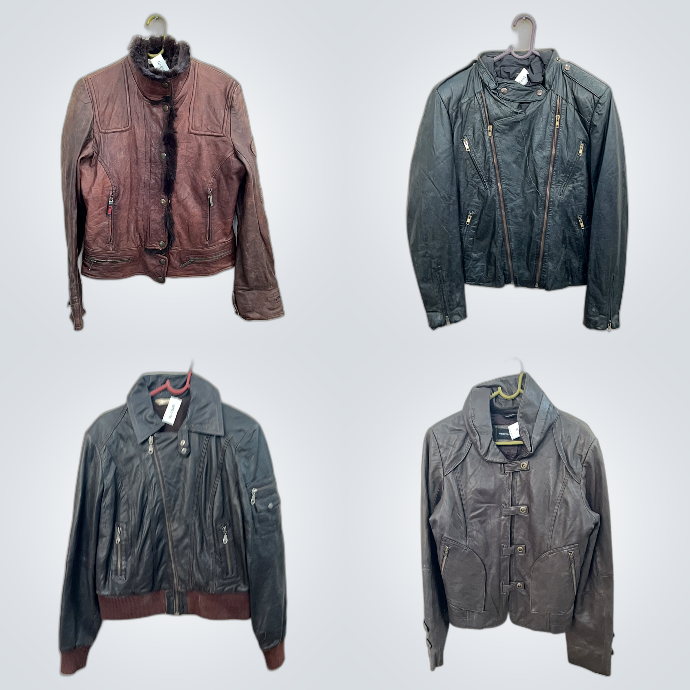 Ensemble de vestes en cuir - Lot mixte de 10 pièce..