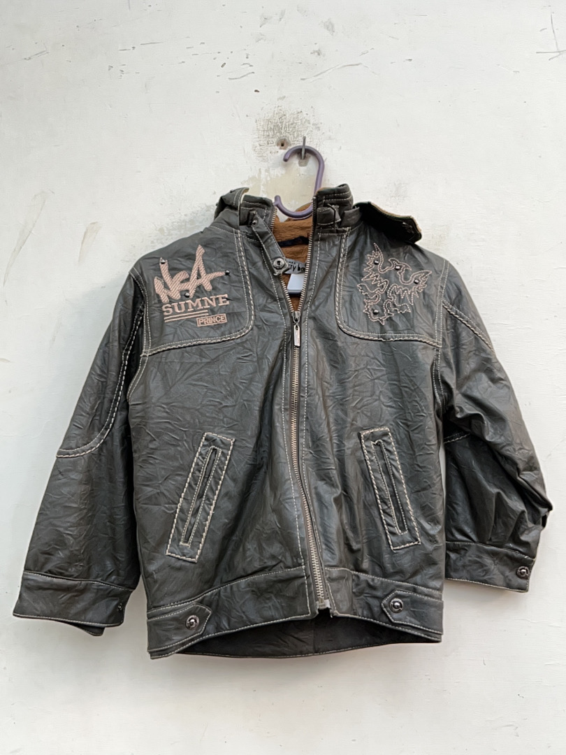 Summne Prince Leather Hooded Jacket