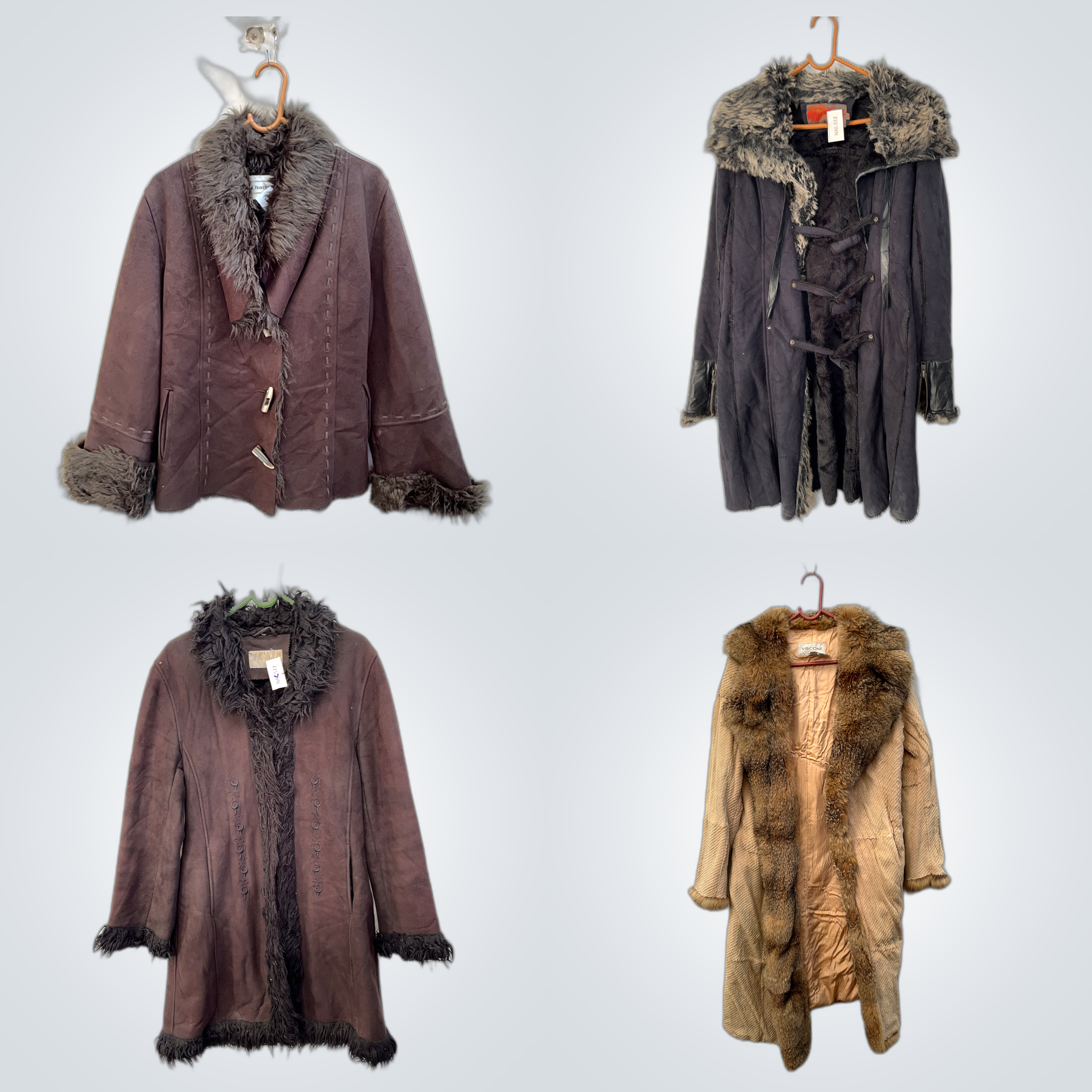 Fur Coat Bundle NYDJ Visconi Diesel 10 Pc Fur Trim..
