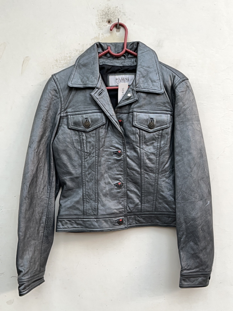 Wilson's Leather Silver Leather Jacket