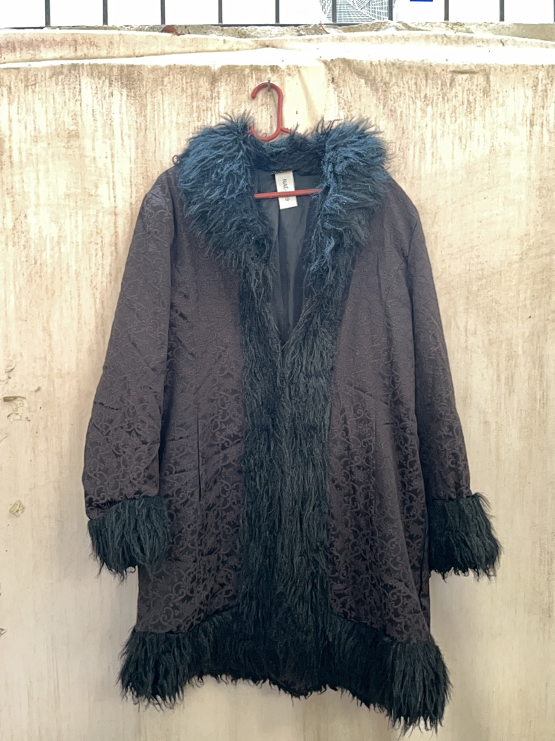 Fur Trim Hooded Coat