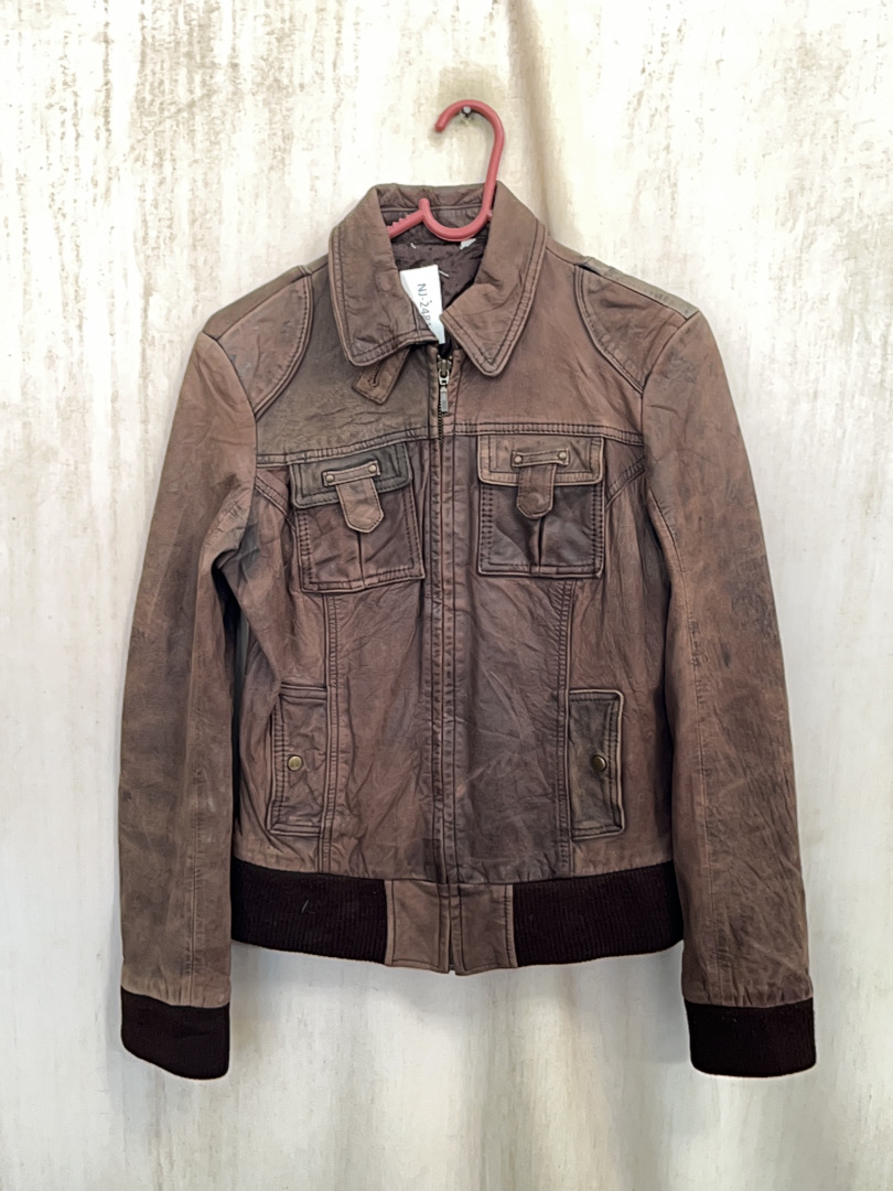 Jaqueta de Couro Marrom