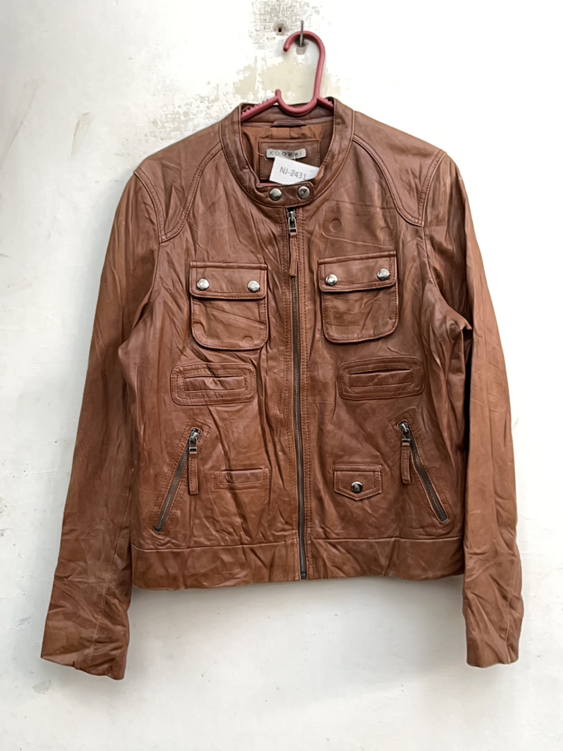 Nudie Jeans Brown Leather Jacket