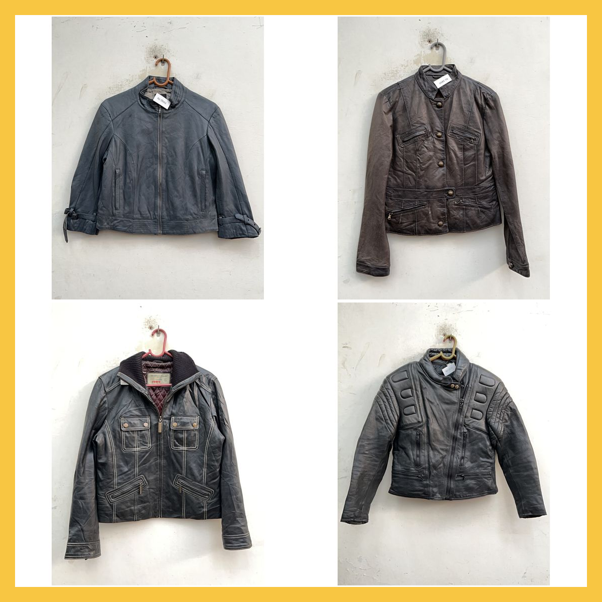 Lot de vestes en cuir de luxe - Esprit, Zara, Arma..