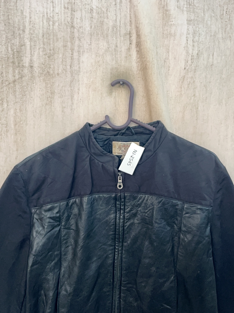 Guess Cropped Leather Jacket