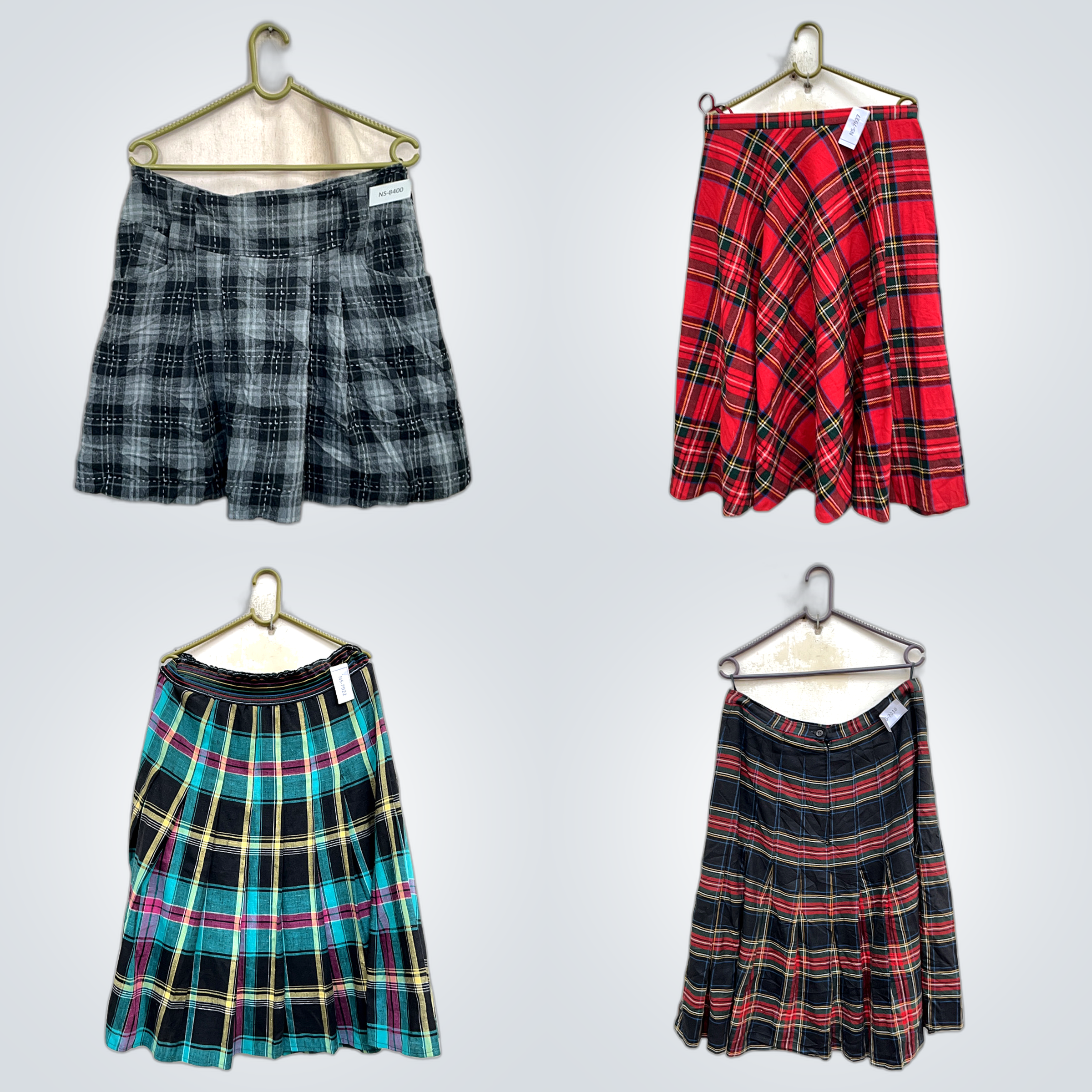 Pack de 10 jupes à carreaux Clockhouse et autres m..