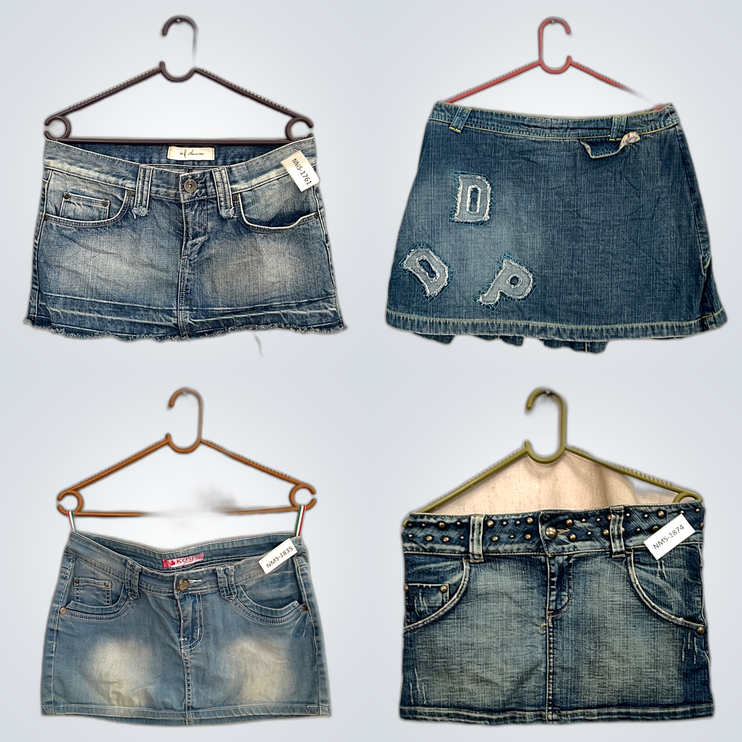 Kurze Vintage-Jeansröcke