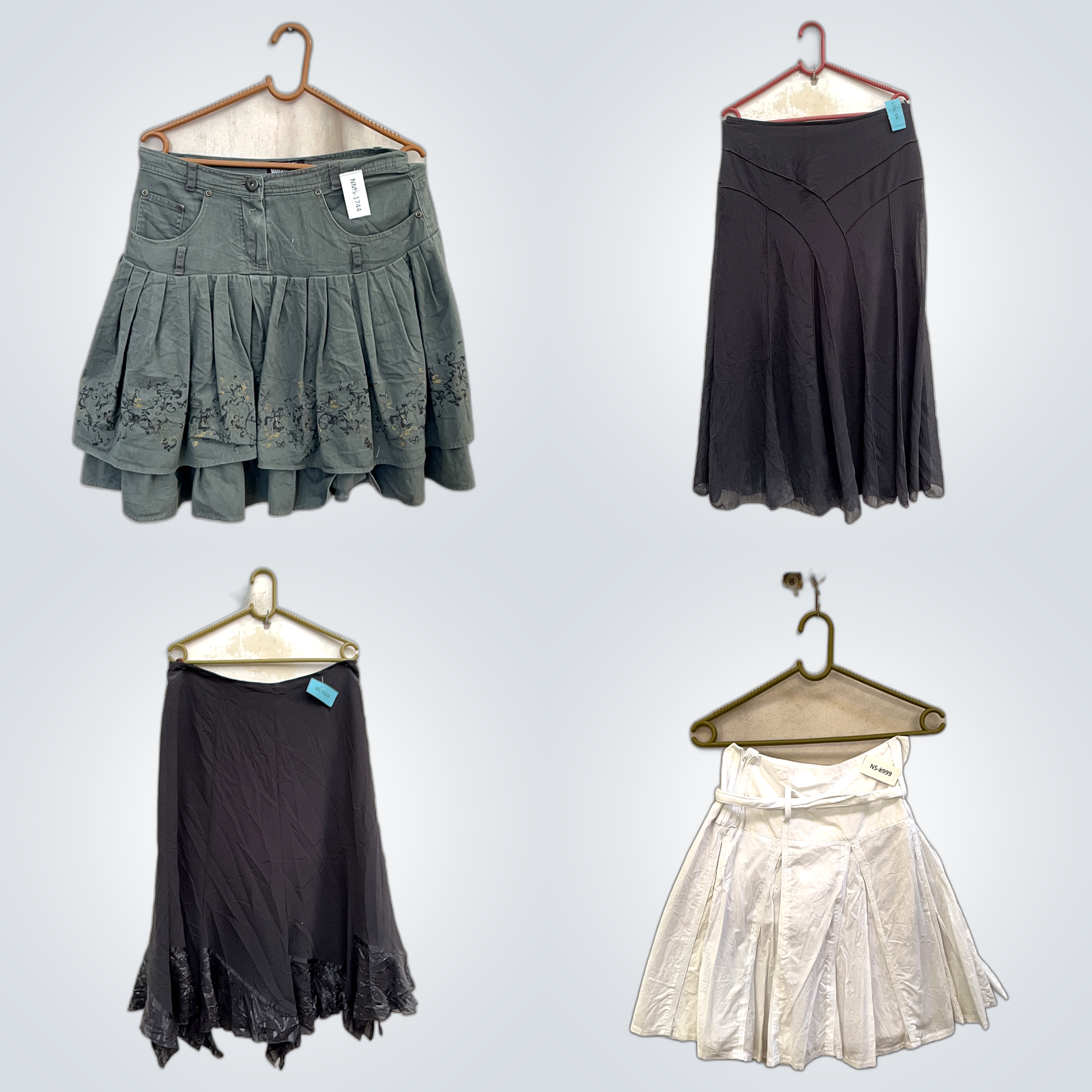5-Pack Pleated Tiered Skirts