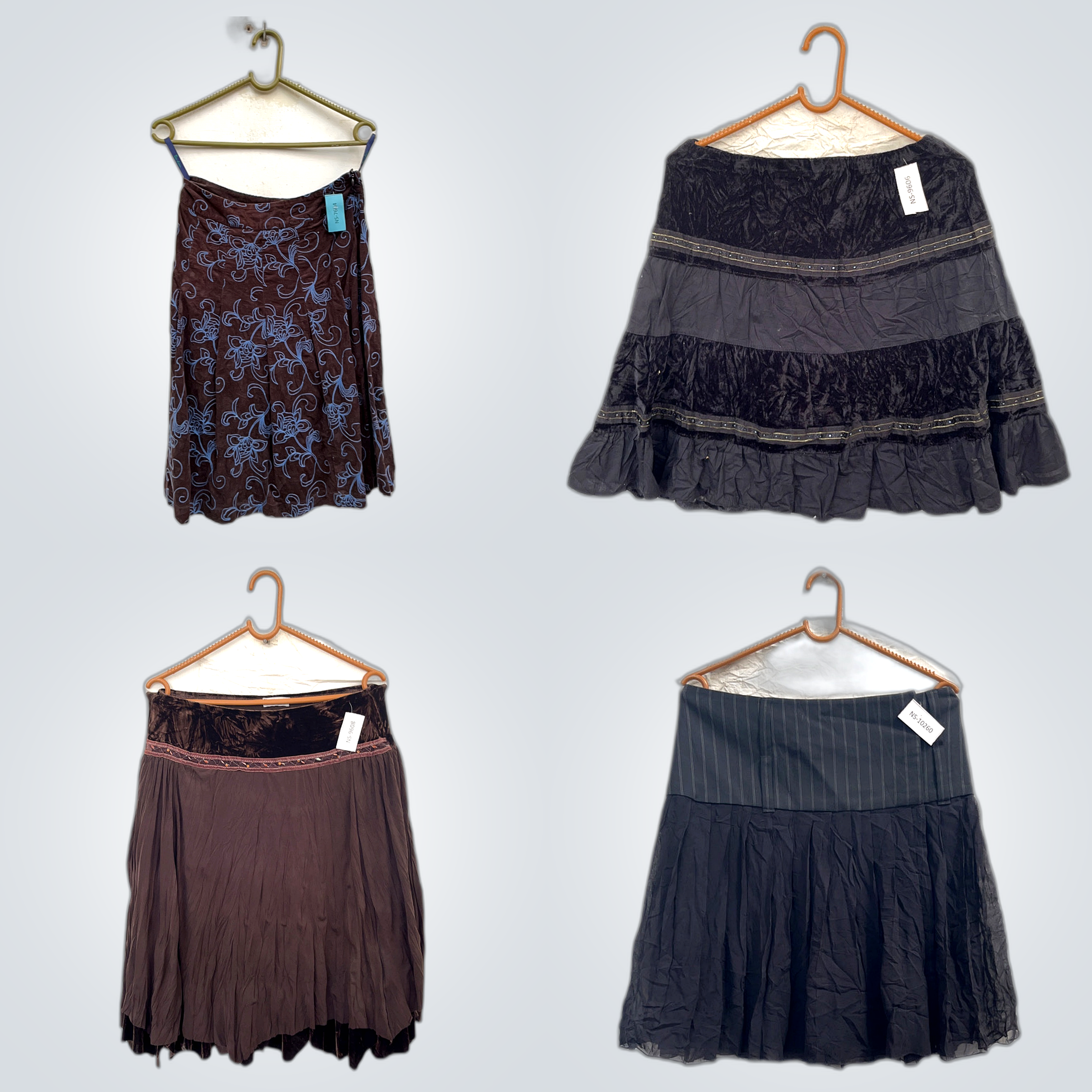 Brown and Black Skirts