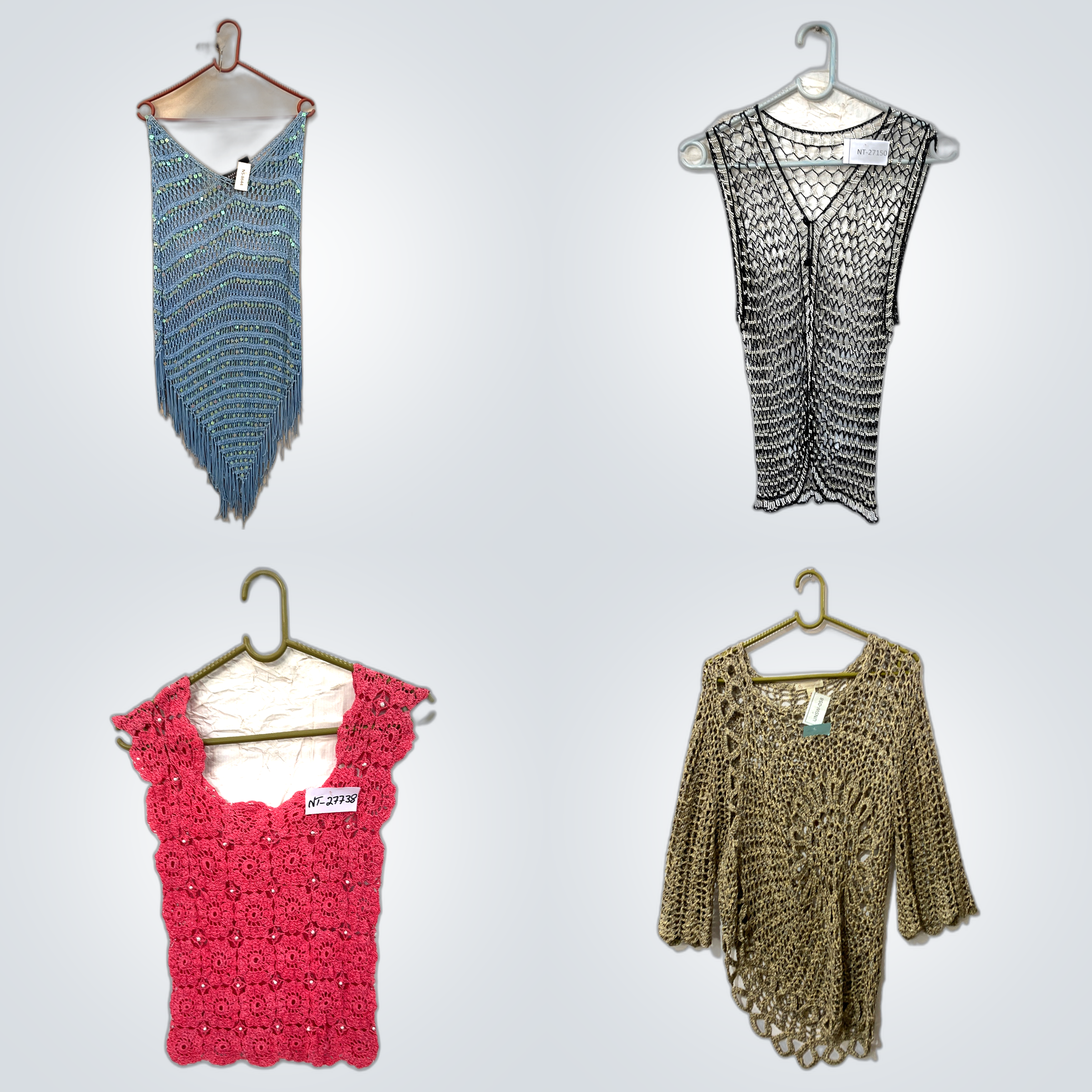 「クロシェトップバンドル 5個セット 無ブランド カーディガン ブラウス セーター アソート」