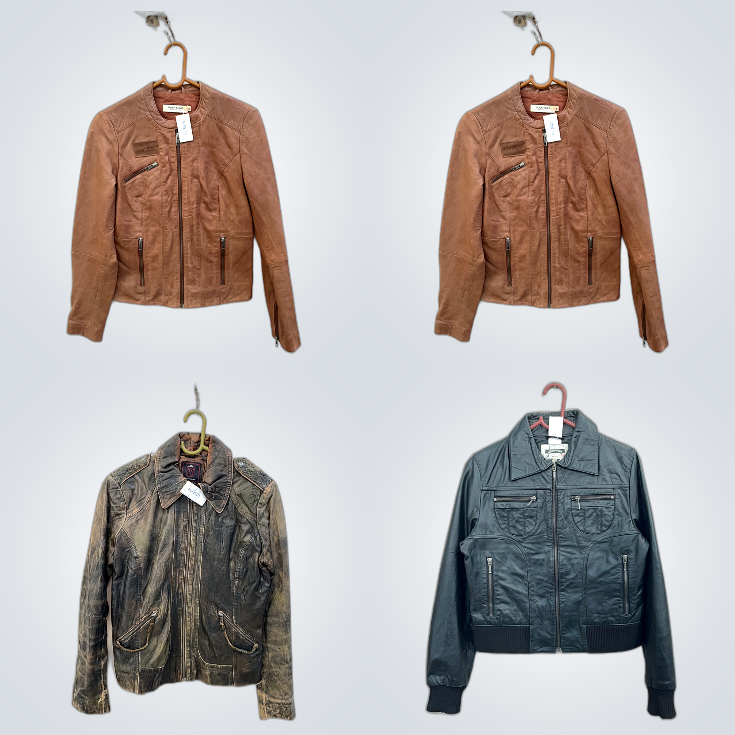 Lot de vestes en cuir - 5 PCS Naf Naf RED Red or D..