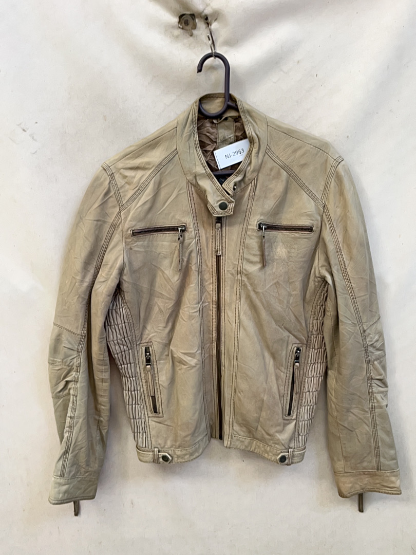 Tan Leather Motorcycle Jacket