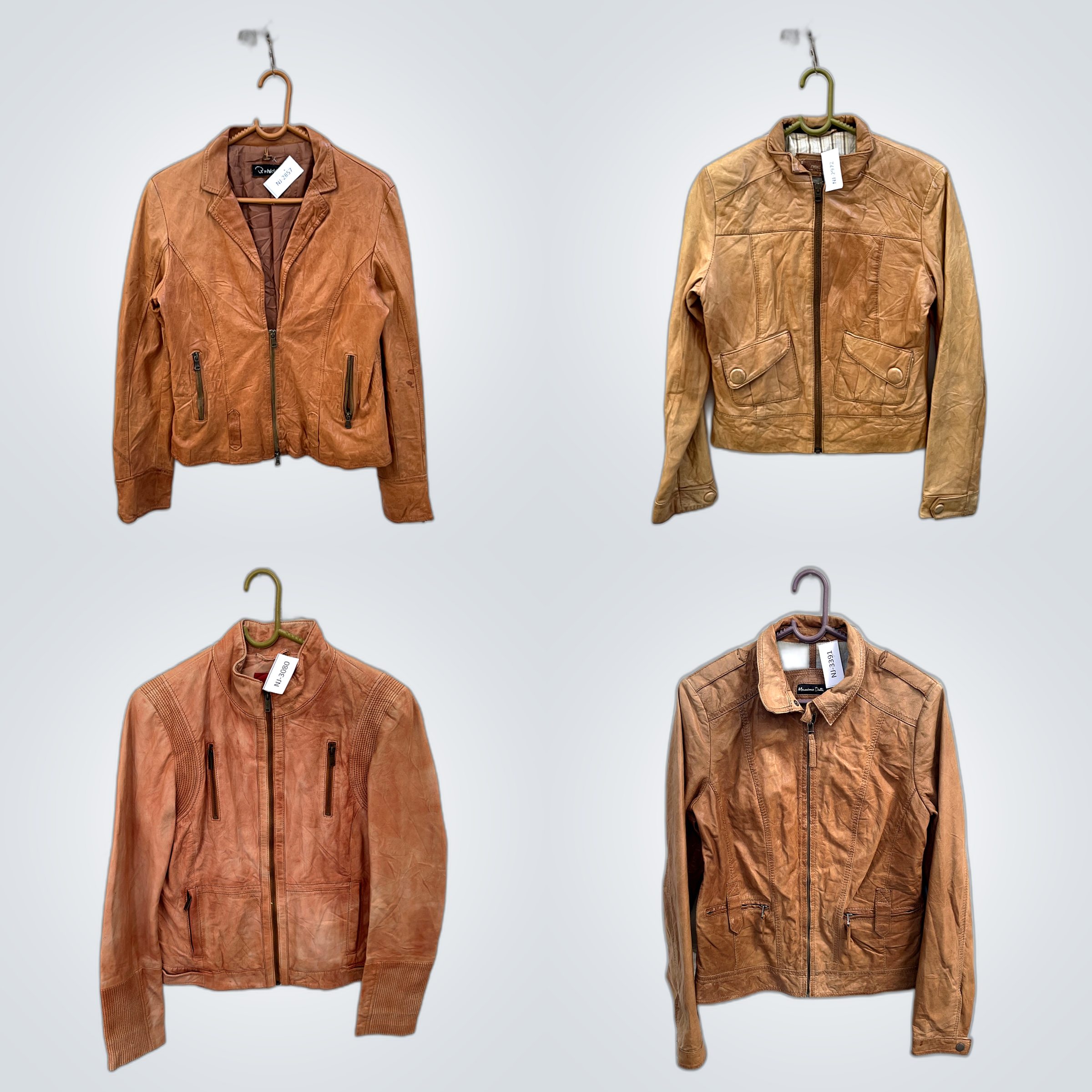 Veste en cuir marron vintage